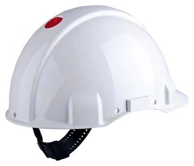 3M™ Sert Başlık, Uvicator, Mandallı, Havalandırmasız, Dielektrik 440 V, Plastik Ter Bantlı, Beyaz Baret, G3001NUV-VI