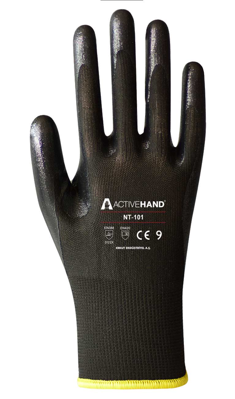 NT-101 Nitril Kaplamalı Eldiven