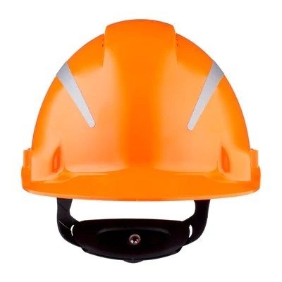 3M Sert Başlık, Uvicator, Mandallı, Havalandırmalı, Reflektif, Plastik Ter Bantlı, Turuncu Baret, G3000NUV-R-OR