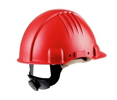 3M™ Yüksek Isı Başlığı, Mandallı, Dielektrik 440v, Deri Ter Bandı, Kırmızı Baret, G3501M–RD
