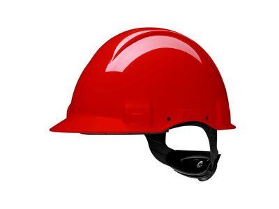 3M™ Sert Başlık, Uvicator, Mandallı, Havalandırmasız, Dielektrik 1000 V, Deri Ter Bantlı, Kırmızı Baret, G3001MUV100V-RD