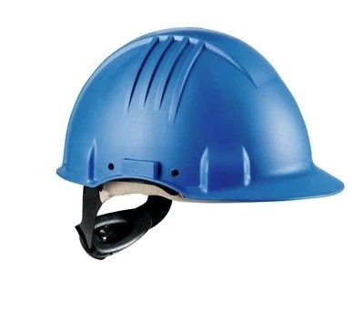 3M Yüksek Isı Başlığı, Mandallı, Dielektrik 440v, Deri Ter Bandı, Mavi Baret, G3501M-BB