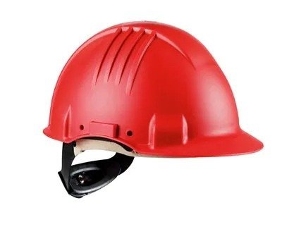3M™ Yüksek Isı Başlığı, Mandallı, Dielektrik 440v, Deri Ter Bandı, Kırmızı Baret, G3501M–RD