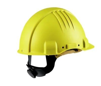 3M Yüksek Isı Başlığı, Mandallı, Dielektrik 440v, Deri Ter Bandı, Sarı Baret, G3501M-GU